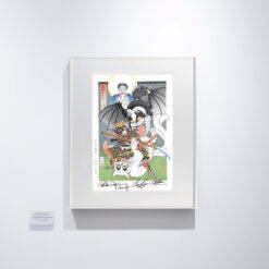 浮世絵「接吻四人衆変妖図」（サイン入り）