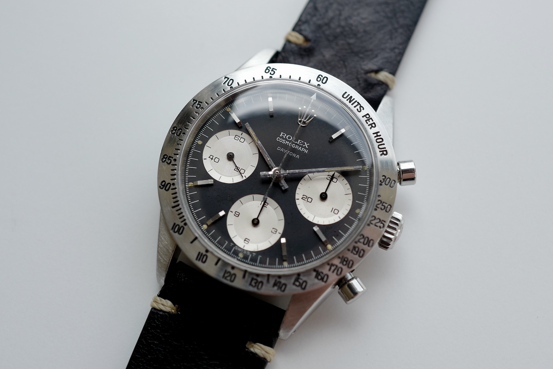 Restock ROLEX DAYTONA ref.6239 "DOUBLE SWISS" 1964Y floating "DAYTONA"