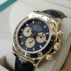 ROLEX DAYTONA REF.116518 Black x Gold dial x Red minute circle