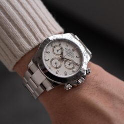 ロレックス デイトナ Ref.116520 アイボリーダイアル　パンナダイアル 装着画像