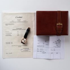 Alternative view of ROLEX "Cartier" Oyster Perpetual Date PG Ref.1503 1960y with Archive Paper