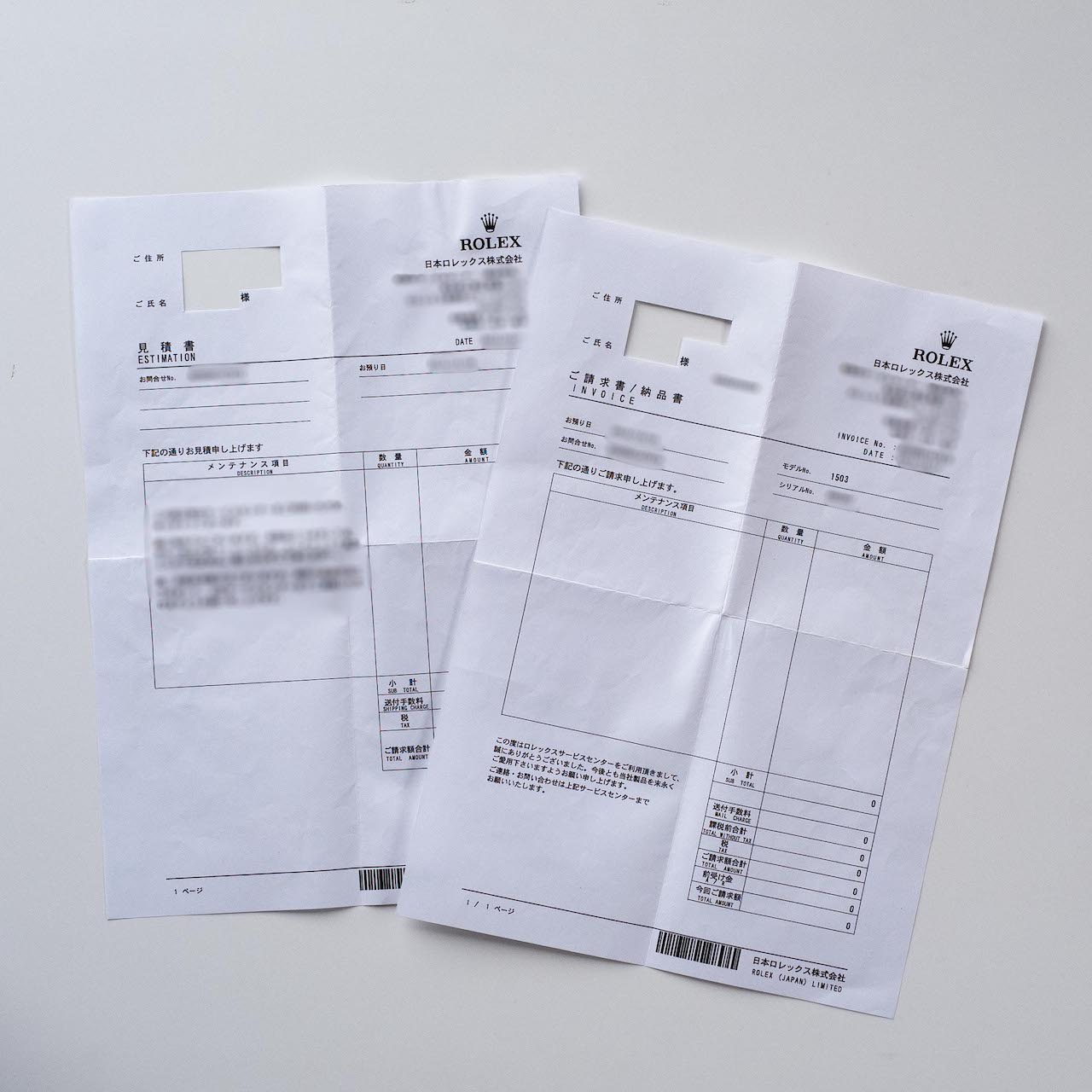 ROLEX "Cartier" Oyster Perpetual Date PG Ref.1503 1960y with Archive Paper - 画像 (9)