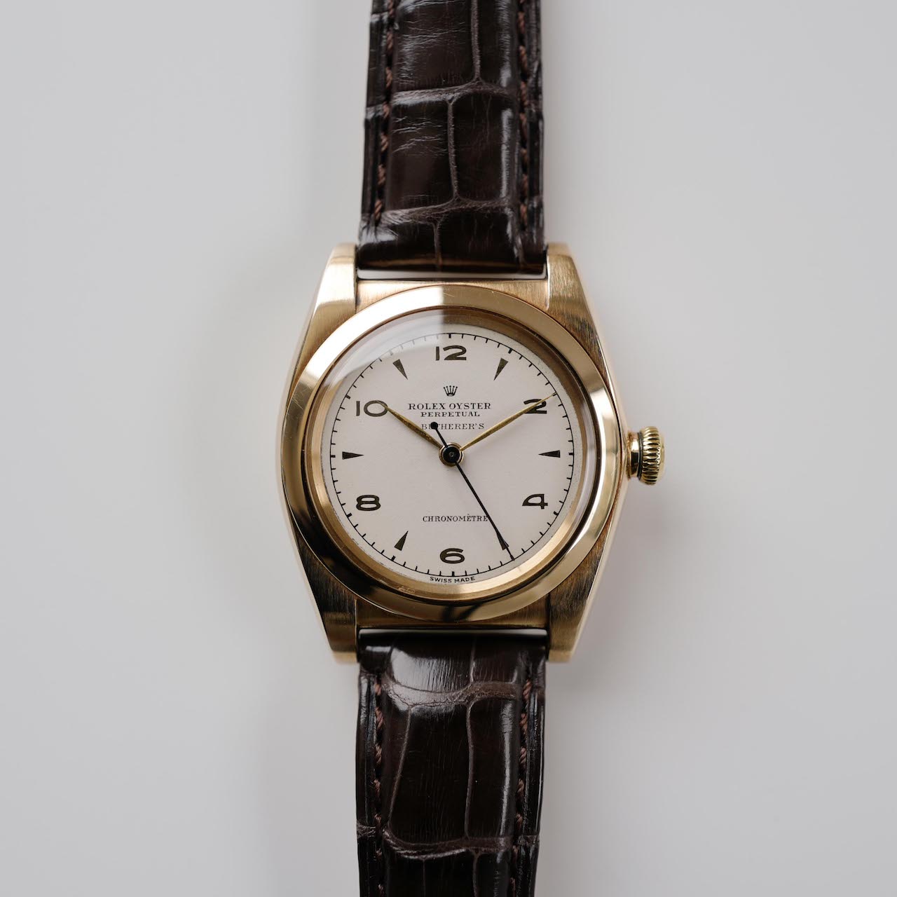 ROLEX OYSTER PERPETUAL "BUCHERER Wネーム" Bubble-Back Ref.3131 1946y - 画像 (10)