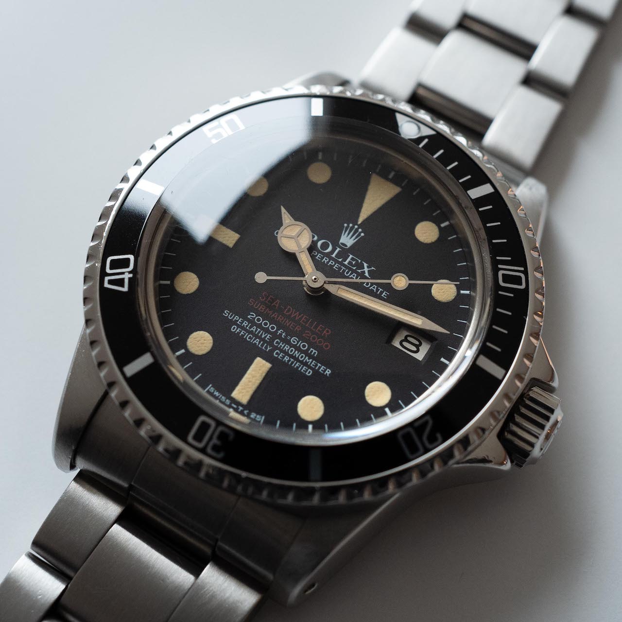 ロレックス シードウェラー 赤シード Double red Ref.1665 Mk3 ダイアル 1972y 文字盤 夜光