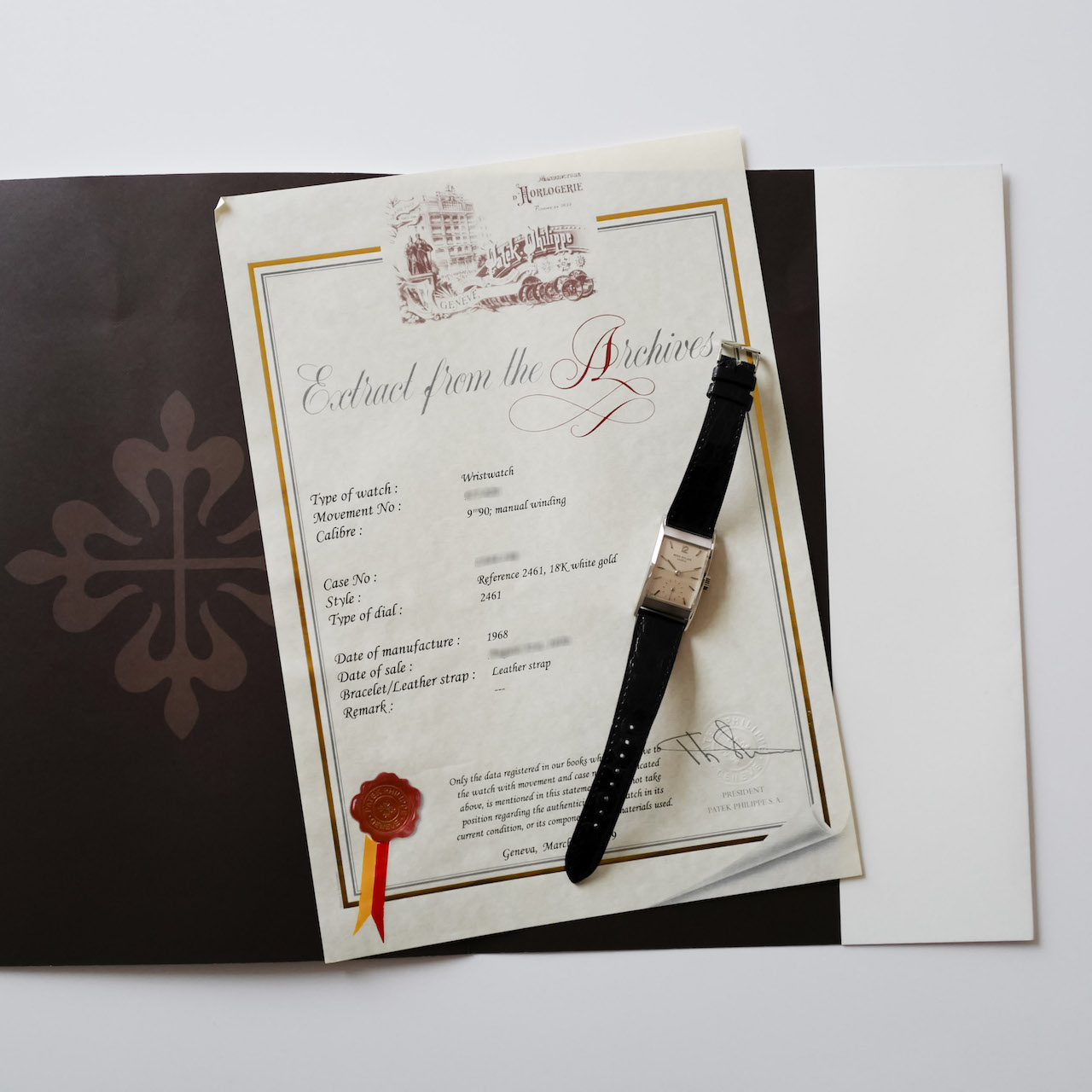 パテック・フィリップ/アワーグラス/18Kホワイトゴールド/PATEK PHILIPPE Ref.2461 "HOUR GLASS" 18KWG With Archive - 画像 (2)