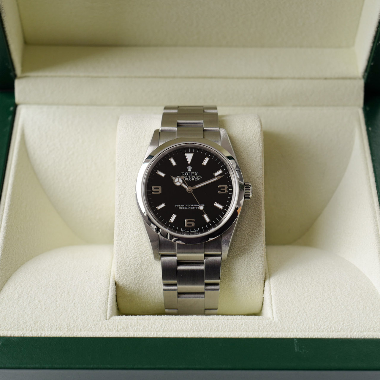 ロレックス/エクスプローラー1/ブラックアウトダイヤル/未研磨フルセット/ROLEX EXPLORER1 Ref.114270V "Black Out" 2009y FULL SET MINT - 画像 (3)