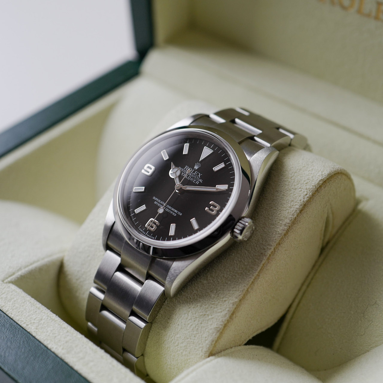 ロレックス/エクスプローラー1/ブラックアウトダイヤル/未研磨フルセット/ROLEX EXPLORER1 Ref.114270V "Black Out" 2009y FULL SET MINT - 画像 (4)
