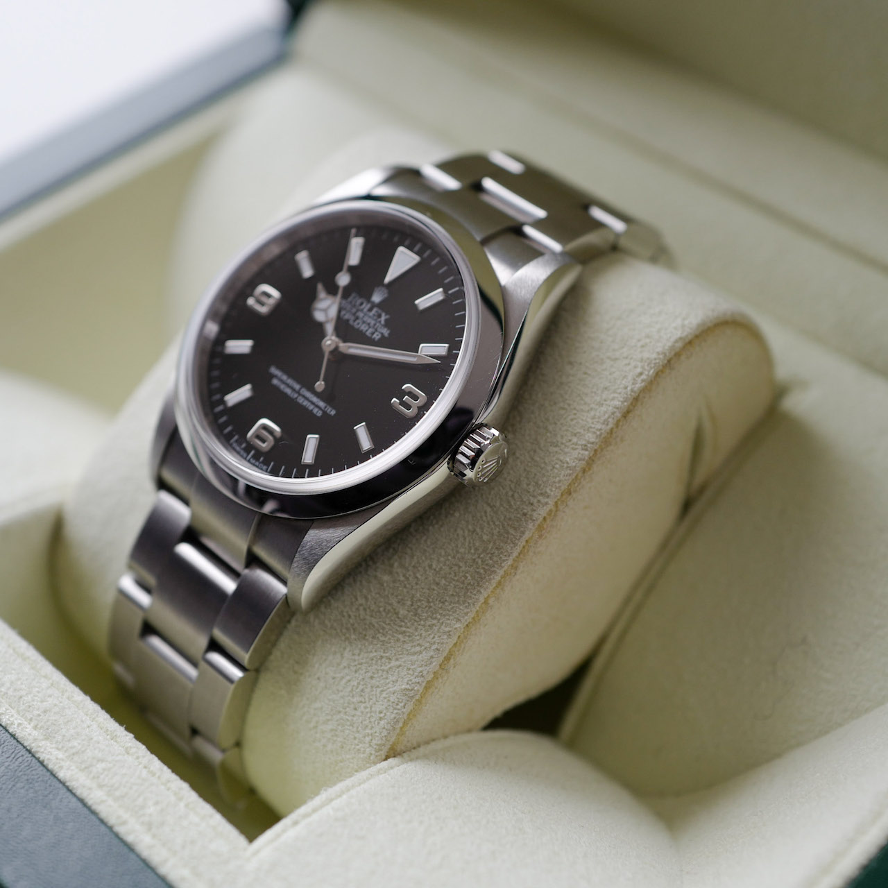 ロレックス/エクスプローラー1/ブラックアウトダイヤル/未研磨フルセット/ROLEX EXPLORER1 Ref.114270V "Black Out" 2009y FULL SET MINT - 画像 (7)