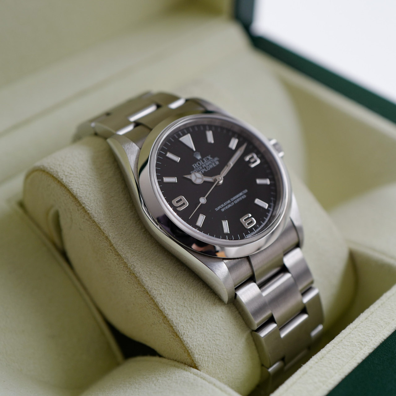 ロレックス/エクスプローラー1/ブラックアウトダイヤル/未研磨フルセット/ROLEX EXPLORER1 Ref.114270V "Black Out" 2009y FULL SET MINT - 画像 (8)