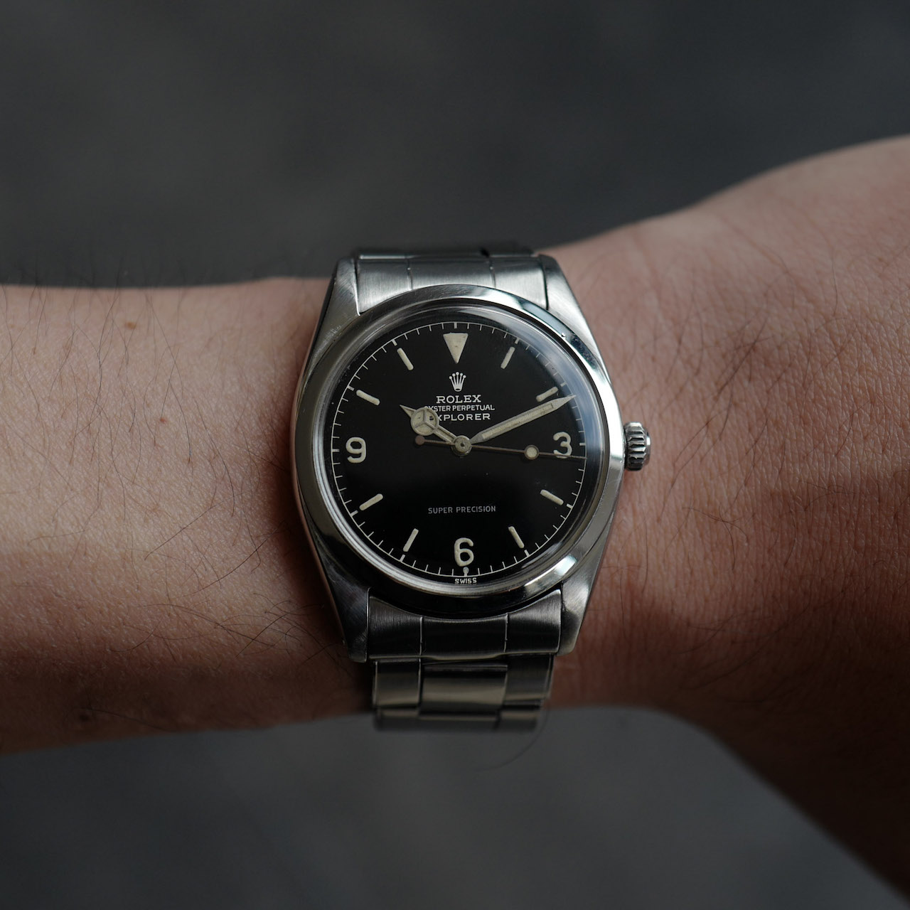 ロレックス/エクスプローラー1 /グロッシーミニッツミラー/6ドット/ROLEX EXPLORER 1 Ref.5504 "Gilt Dial, 6 Dot" 1959y - 画像 (9)