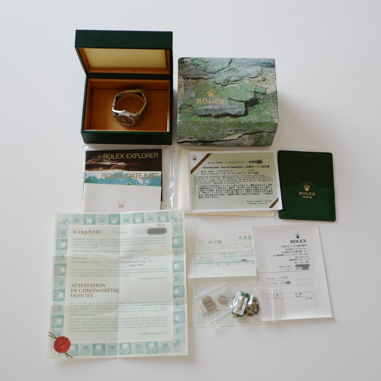 ロレックス/エクスプローラー1/Ref.114270K番/ブラックアウト/フルセット/ROLEX EXPLORER1 Ref.114270K "BLACK OUT" 2002y Full Set - 画像 (2)