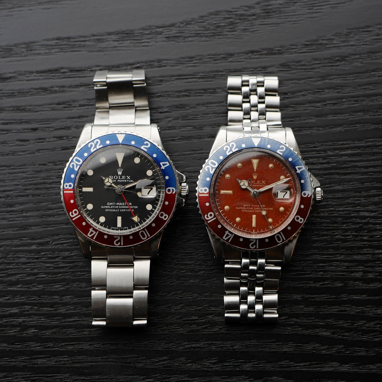 ロレックス/GMT-マスターPCG1675マーク1/レッド・トロピカル/ROLEX GMT-MASTER Ref.1675 PCG Mk1 Dial "RED TROPICAL" 1960y - 画像 (2)