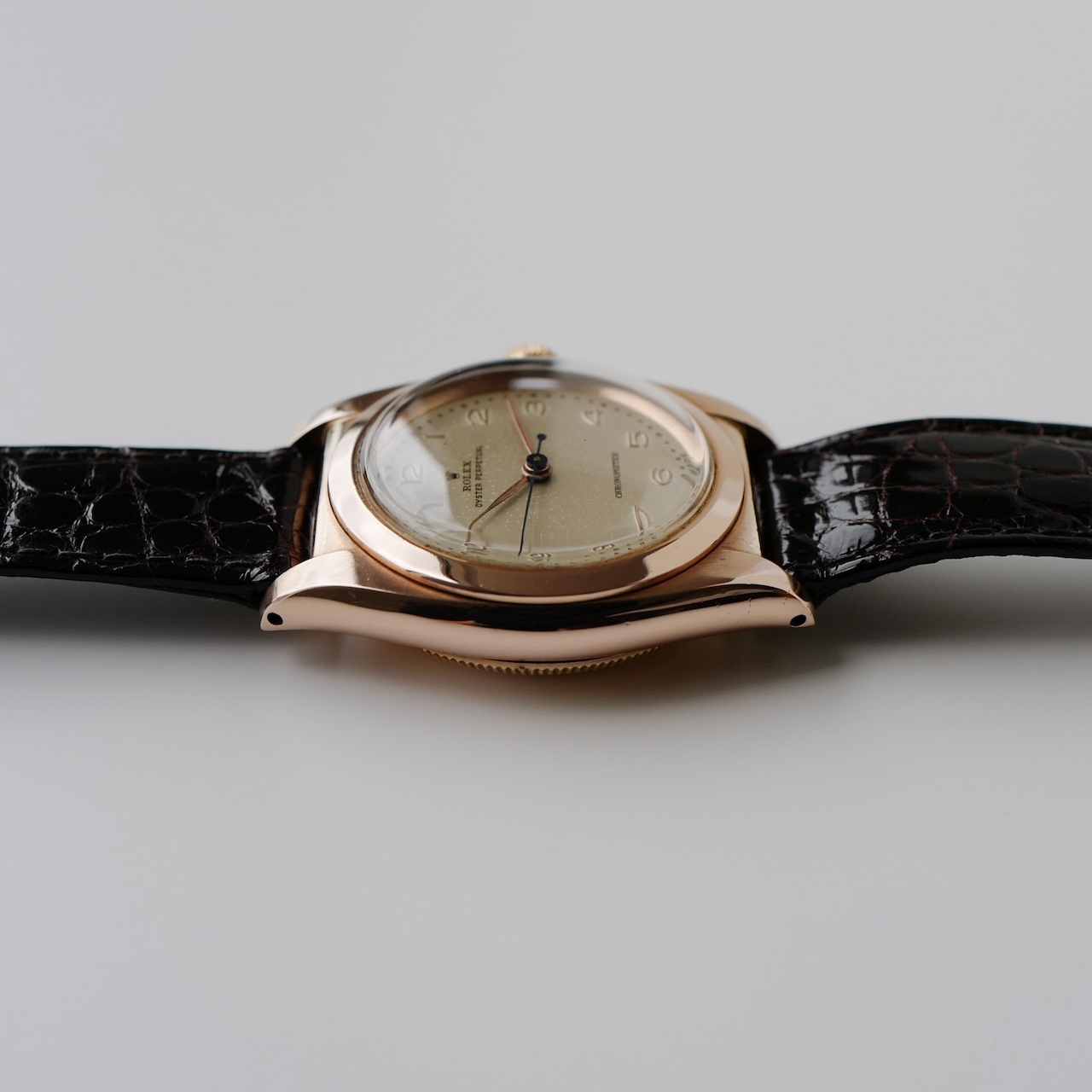 ロレックス/バブルバック/14Kピンクゴールド/Ref.3131/ROLEX OYSTER PERPETUAL Ref. 3131 "Bubble Back" 14K Pink Gold 1946 - 画像 (4)