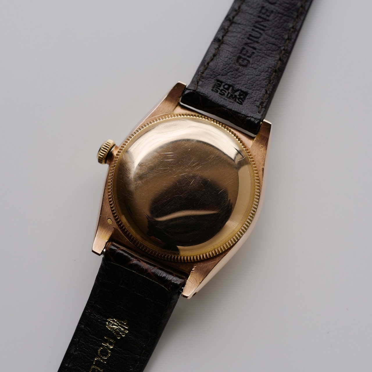 ロレックス/バブルバック/14Kピンクゴールド/Ref.3131/ROLEX OYSTER PERPETUAL Ref. 3131 "Bubble Back" 14K Pink Gold 1946 - 画像 (7)