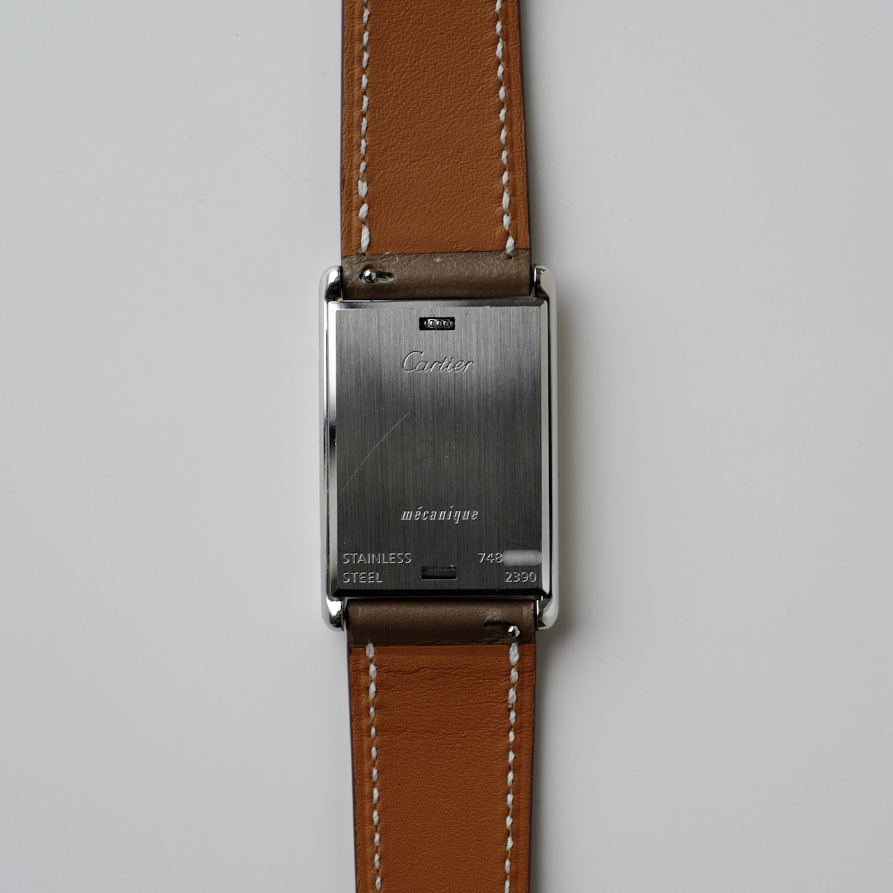 カルティエ/タンクバスキュラントLM/ホワイトローマンギョーシェダイヤル/手巻き/フレデリックピゲ/CARTIER TANK BASCULANTE White Roman Guilloche Dial / Hand Winding / SS 2001 - 画像 (11)