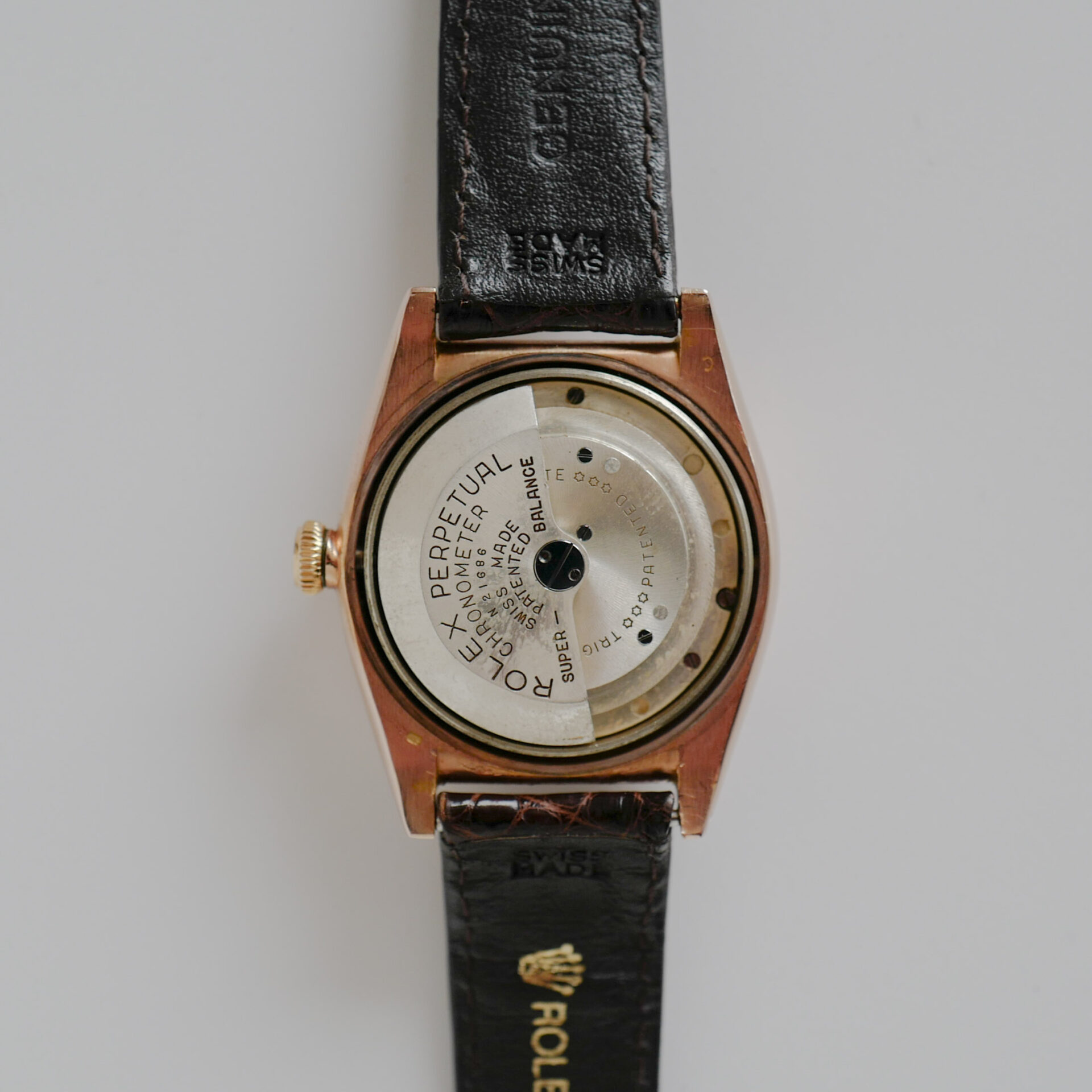 ロレックス/バブルバック/14Kピンクゴールド/Ref.3131/ROLEX OYSTER PERPETUAL Ref. 3131 "Bubble Back" 14K Pink Gold 1946 - 画像 (12)