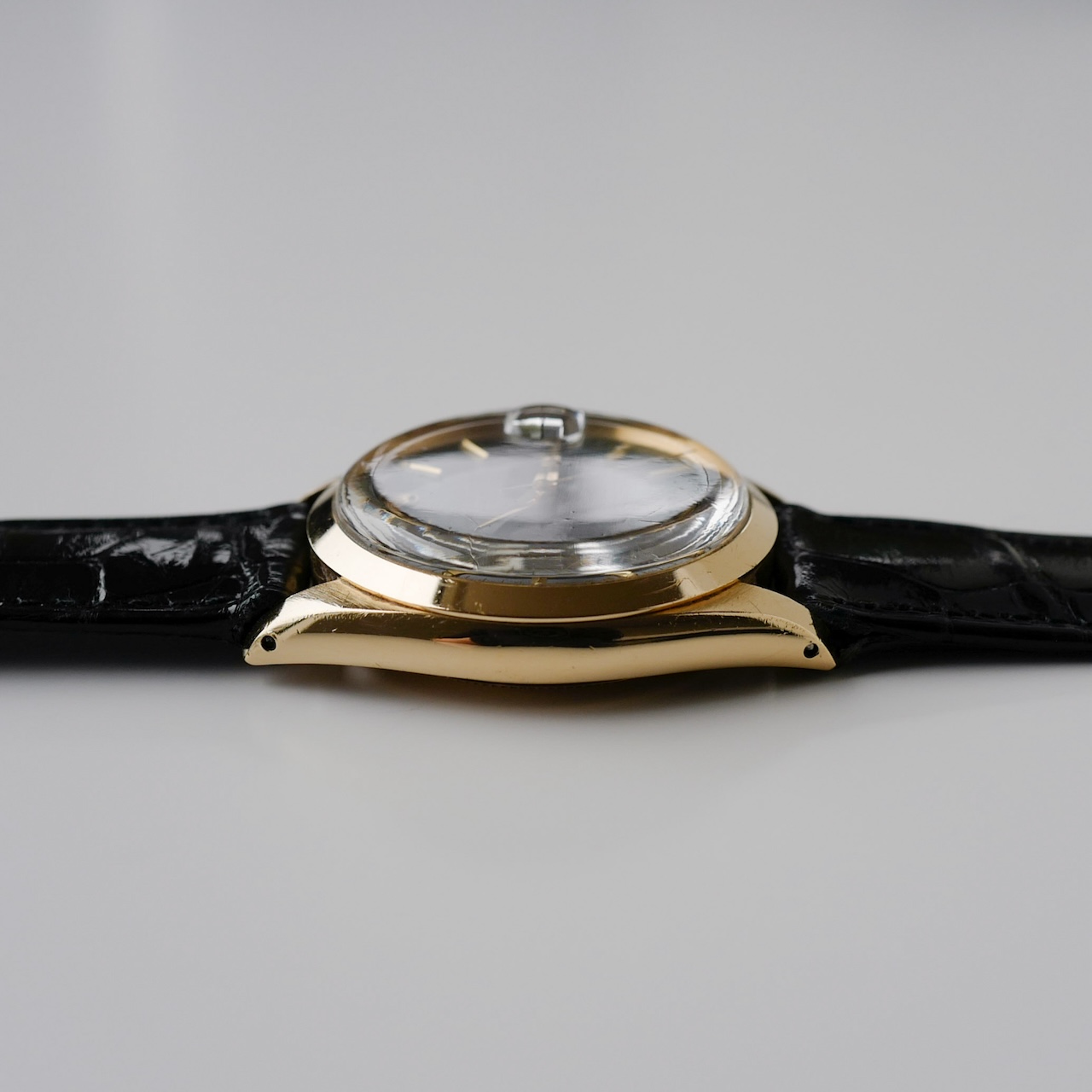 ロレックス/オイスターパーペチュアルデイト1500/8/ミラーダイヤル/18KYG/国際保証書つき/ROLEX OYSTER PERPETUAL DATE Ref.1500/8"GILT DIAL" 18KYG 1966y with Paper - 画像 (7)