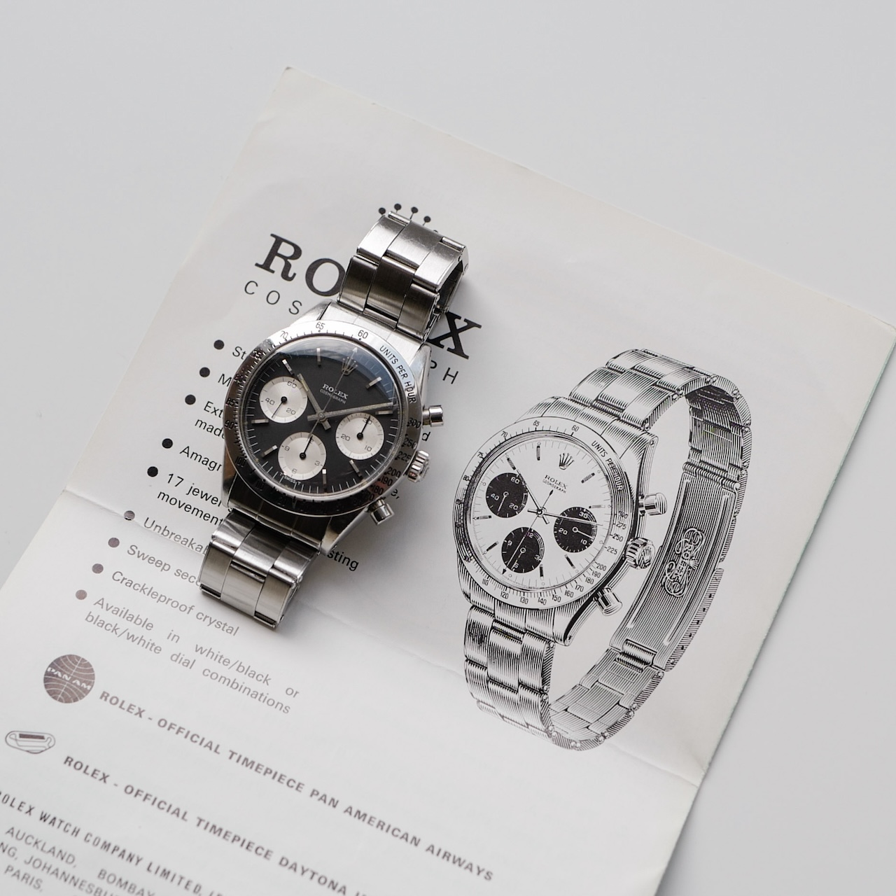 ロレックス/デイトナ6239/2ndル・マン/国際保証書つき/ROLEX DAYTONA Ref.6239 "2nd Le Mans"1964y with Paper and Box - 画像 (3)