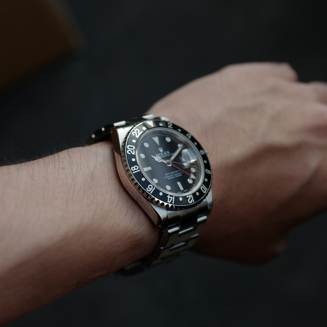 ロレックス/GMTマスター2/16710/黒ベゼル/横穴あり/フルセット/ROLEX GMT-MASTER 2 Ref.16710 2002y Full Set - 画像 (5)