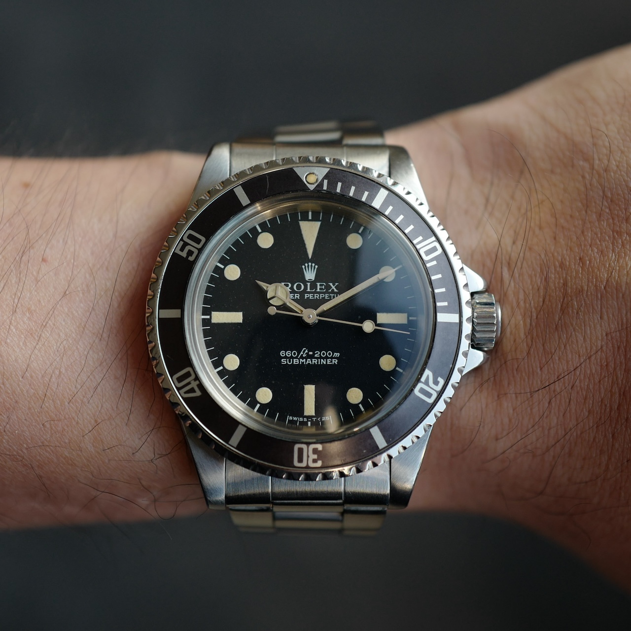 ロレックス/サブマリーナ5513/ノンセリフ/フチ無しマット/シンガーダイヤル/下サブ/ROLEX SUBMARINER Ref.5513 "Non Serif" Singer dial 1973y - 画像 (3)