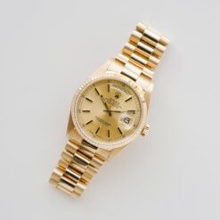 ロレックス/デイデイト/1985年/シャンパンダイヤル/保証書付き/ROLEX DAY-DATE Ref.18038 18KYG 1985y with Paper
