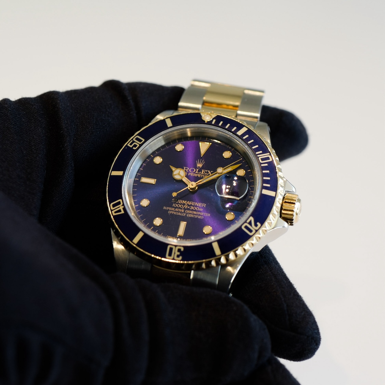 ロレックス/サブマリーナデイト16613/N番/バイオレット/トリチウム/保証書付き/ROLEX SUBMARINER DATE Ref.16613 "Violet" 1991y with Paper - 画像 (3)