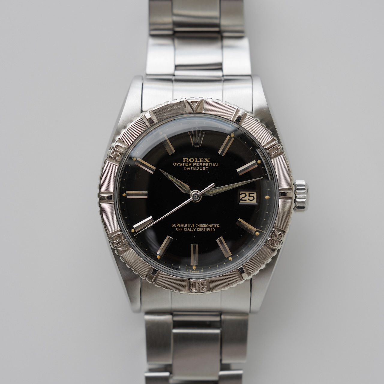 ロレックス/デイトジャスト6609/サンダーバード/ミラーダイヤル/WGベゼル/1959年ROLEX DATE-JUST Ref.6609 Turn-O-Gragh "Thunderbird" Gilt Dial 1959 - 画像 (6)