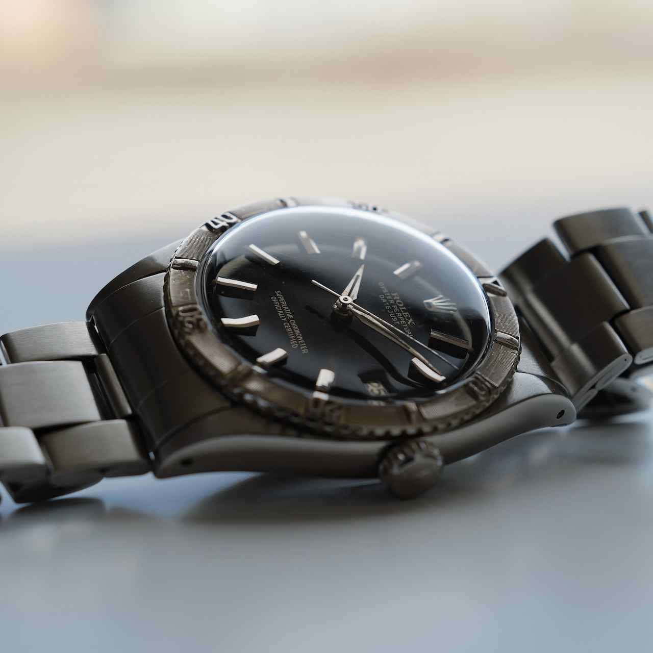 ロレックス/デイトジャスト6609/サンダーバード/ミラーダイヤル/WGベゼル/1959年ROLEX DATE-JUST Ref.6609 Turn-O-Gragh "Thunderbird" Gilt Dial 1959 - 画像 (5)