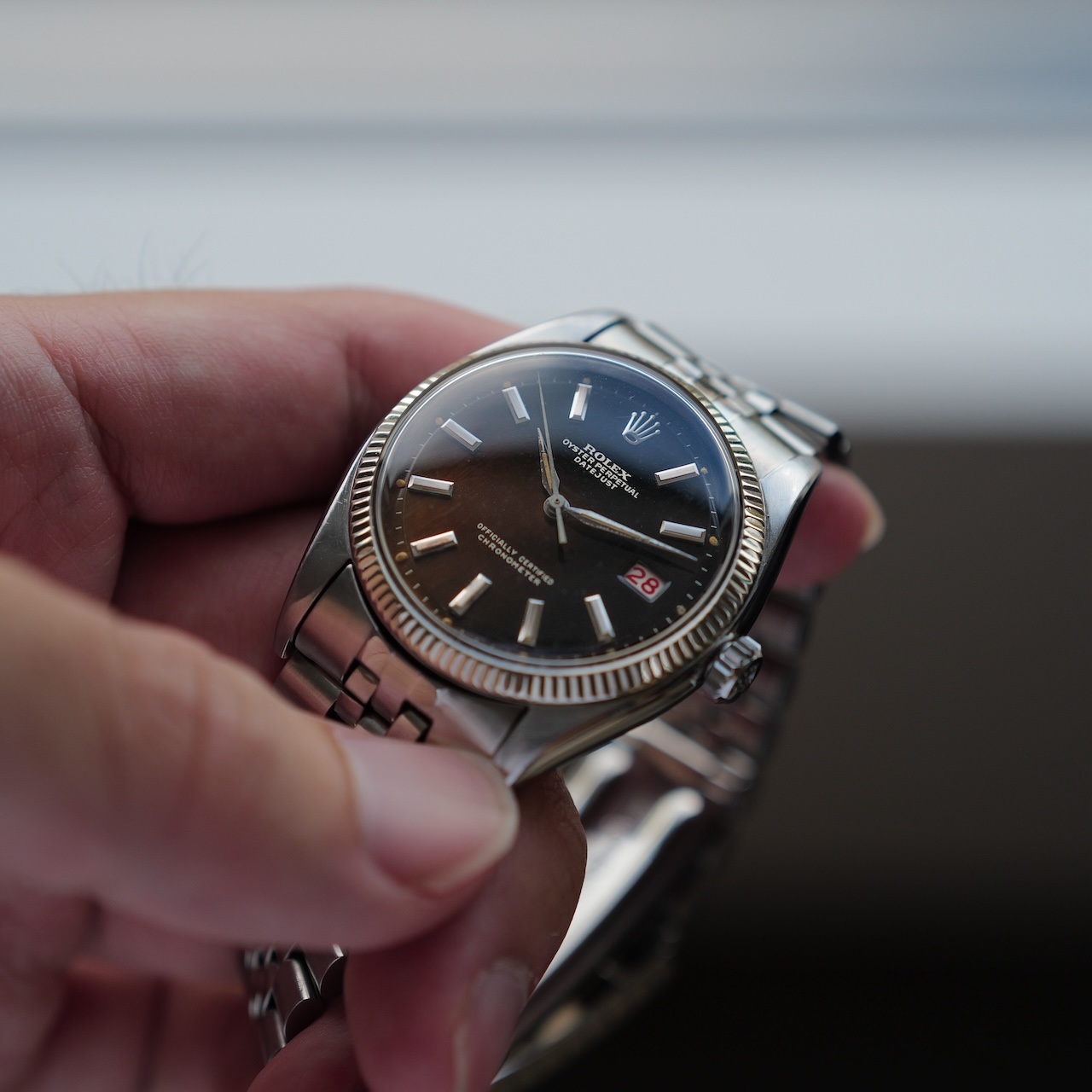 ロレックス/デイトジャスト6305/OCC/トロピカル/ミラーダイヤル/1954年/ROLEX DATE-JUST Ref.6305 "OCC TROPICAL GILT DIAL" 1954 - 画像 (5)