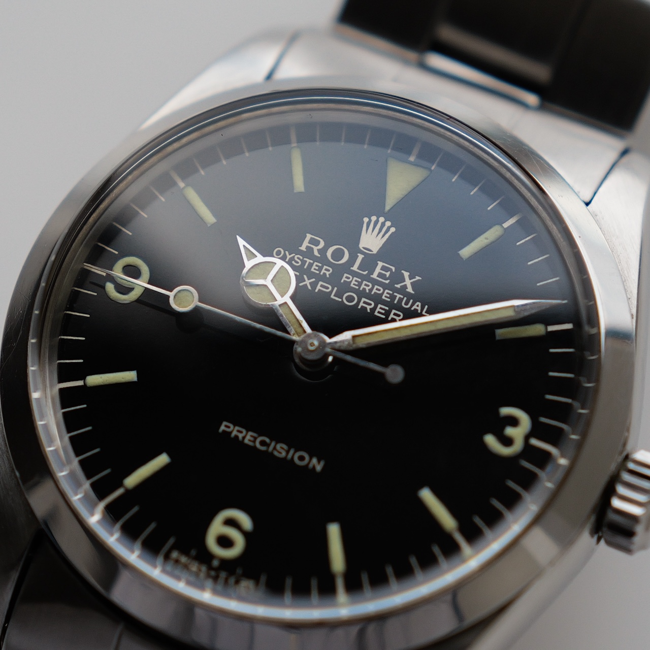 ロレックス/オイスターパーペチュアル5500/エクスプローラーダイヤル/ミラーダイヤル/1966年/ROLEX OYSTER PERPETUAL Ref.5500 EXPLORER "GILT DIAL" 1966 - 画像 (4)