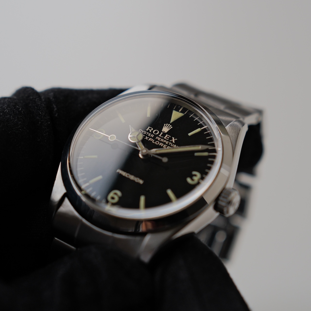 ロレックス/オイスターパーペチュアル5500/エクスプローラーダイヤル/ミラーダイヤル/1966年/ROLEX OYSTER PERPETUAL Ref.5500 EXPLORER "GILT DIAL" 1966 - 画像 (3)