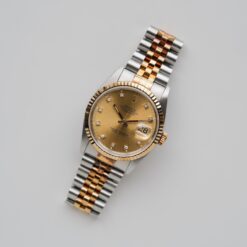 ロレックス/デイトジャスト16233G/X番/裏蓋シールあり/前期10Pダイヤ/18Kイエローゴールド/保証書付きフルセット/ROLEX DATE-JUST Ref.16233G "10P Diamonds" 18KYG 1991 Full Set