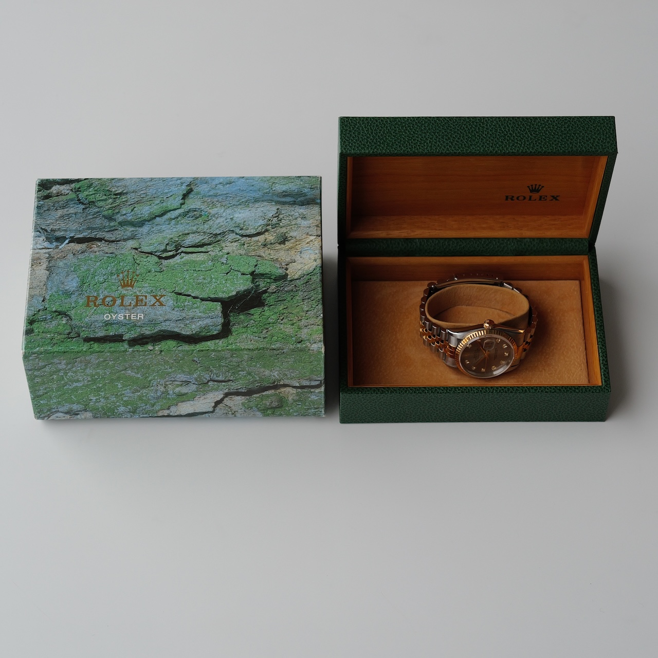 ロレックス/デイトジャスト16233G/T番/コンピューターダイヤル/後期10Pダイヤ/18Kイエローゴールド/裏蓋シールあり/ROLEX DATE-JUST Ref.16233G "Computer Diamond"18KYG 1996 with Box - 画像 (2)