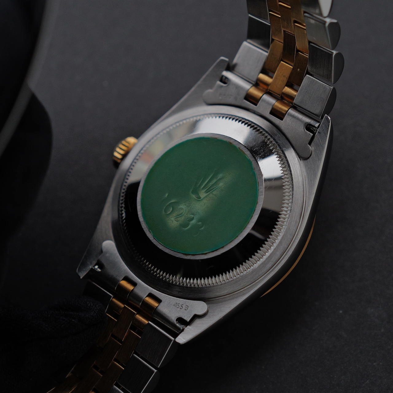 ロレックス/デイトジャスト16233G/T番/コンピューターダイヤル/後期10Pダイヤ/18Kイエローゴールド/裏蓋シールあり/ROLEX DATE-JUST Ref.16233G "Computer Diamond"18KYG 1996 with Box - 画像 (8)