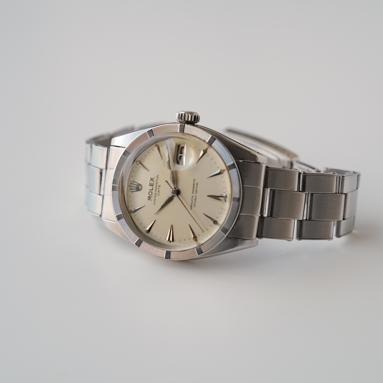 ロレックス/オイスター・パーペチュアル・デイト1501/エンジンターンドベゼル/保証書/元箱付き/ROLEX/OYSTER PERPETUAL DATE/Ref.1501/Engine Turned Bezel/1961/Box and Paper - 画像 (5)