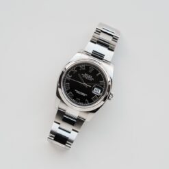 ロレックス/デイトジャスト/116200/ランダム品番/ブラックローマンダイヤル/保証書付きフルセット/ROLEX DATE-JUST Ref.116200 Black Roman Dial 2012Y with Paper