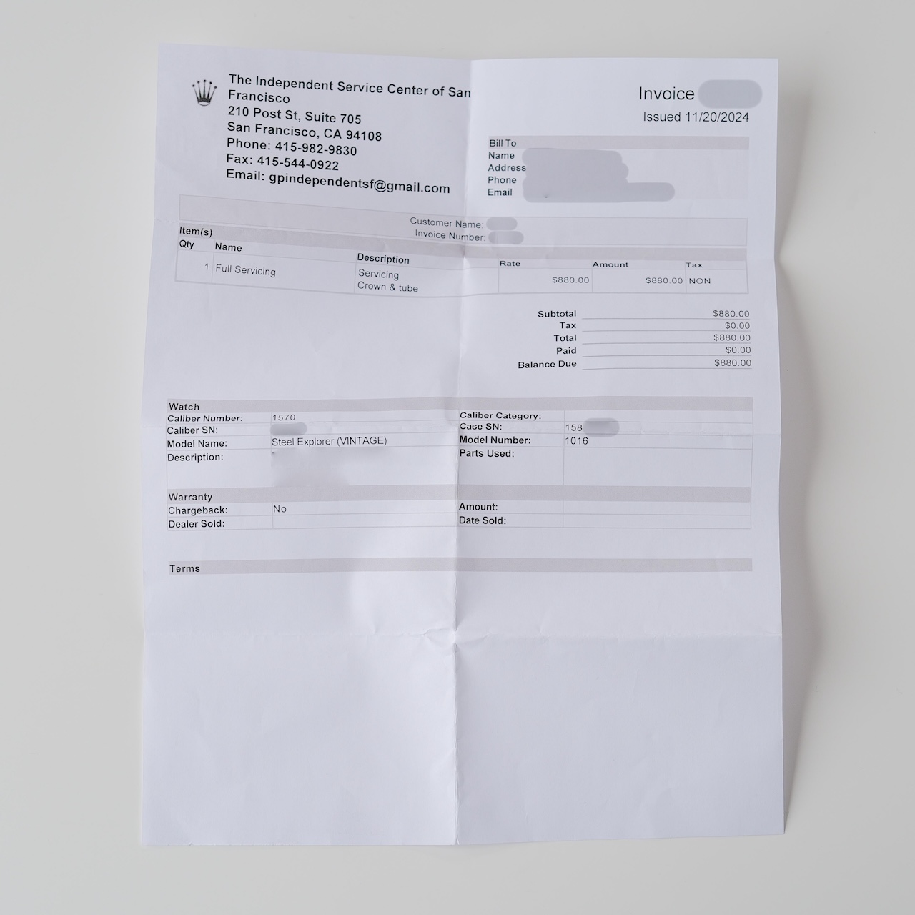 ロレックス/エクスプローラー1 / 1016 / ミラーダイヤル / マーク6/ROLEX EXPLORER1 Ref.1016 “Gilt Dial” Mk.6 Dial 1967y - 画像 (2)