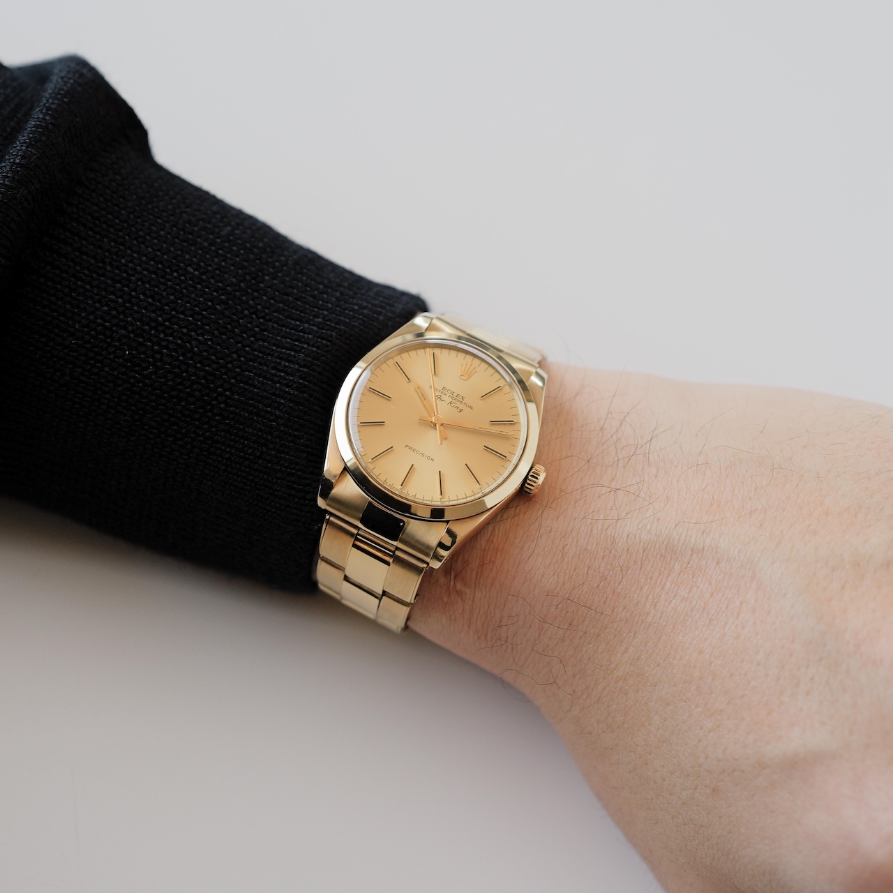 ロレックス/エアキング5500/14Kイエローゴールド/保証書付き/ROLEX AIR-KING Ref.5500 14KYG 1975Y with Paper - 画像 (5)