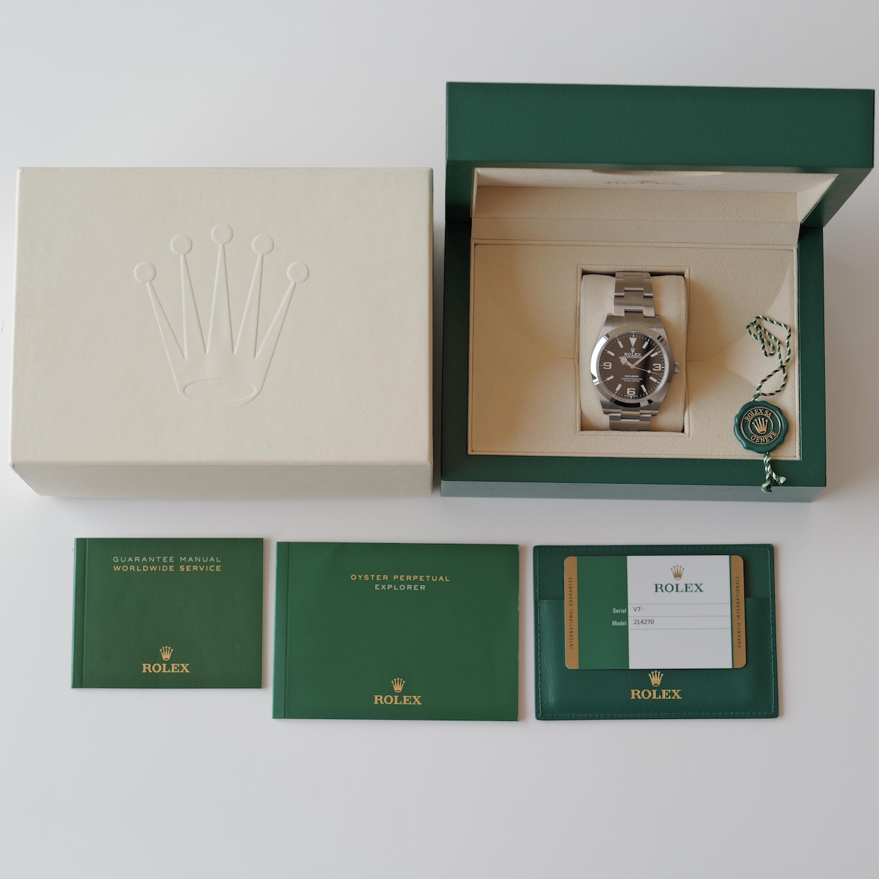 ロレックス/エクスプローラー1/214270/マットダイヤル/保証書付きフルセット/未使用/ROLEX EXPLORER1 REF.214270 ”Matte Dial” 2019y Full Set Unused - 画像 (2)