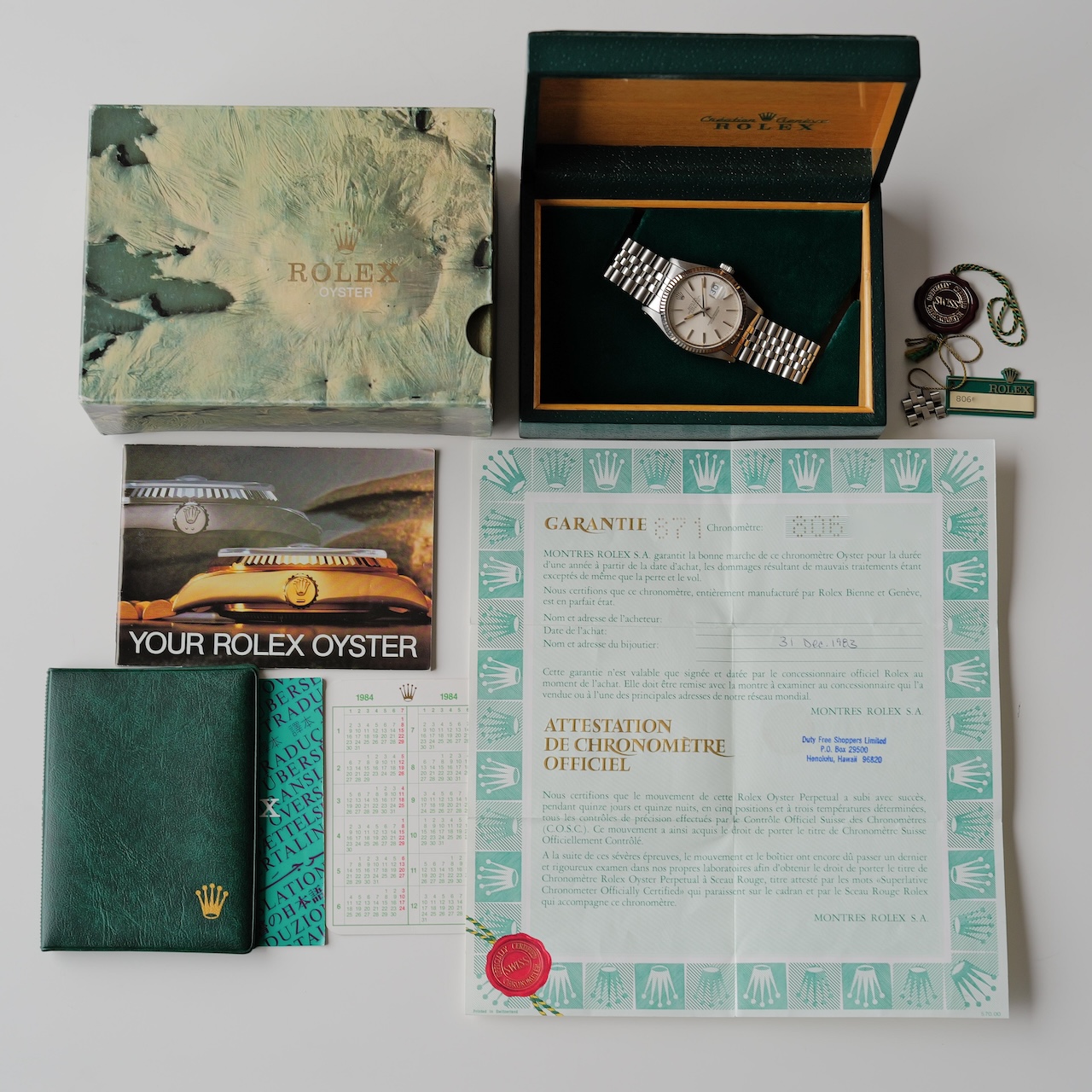 ロレックス/デイトジャスト16014/シルバーダイヤル/保証書付きフルセット/ROLEX DATE-JUST Ref.16014 Silver Dial 1983y Full set - 画像 (2)