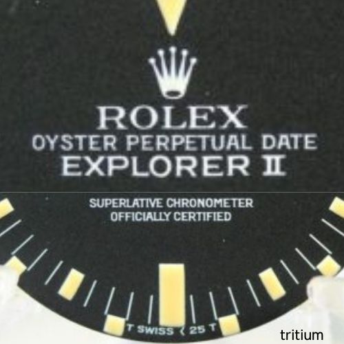 Ref.1655サービスダイヤルトリチウム。レターのROLEXが現行のものに