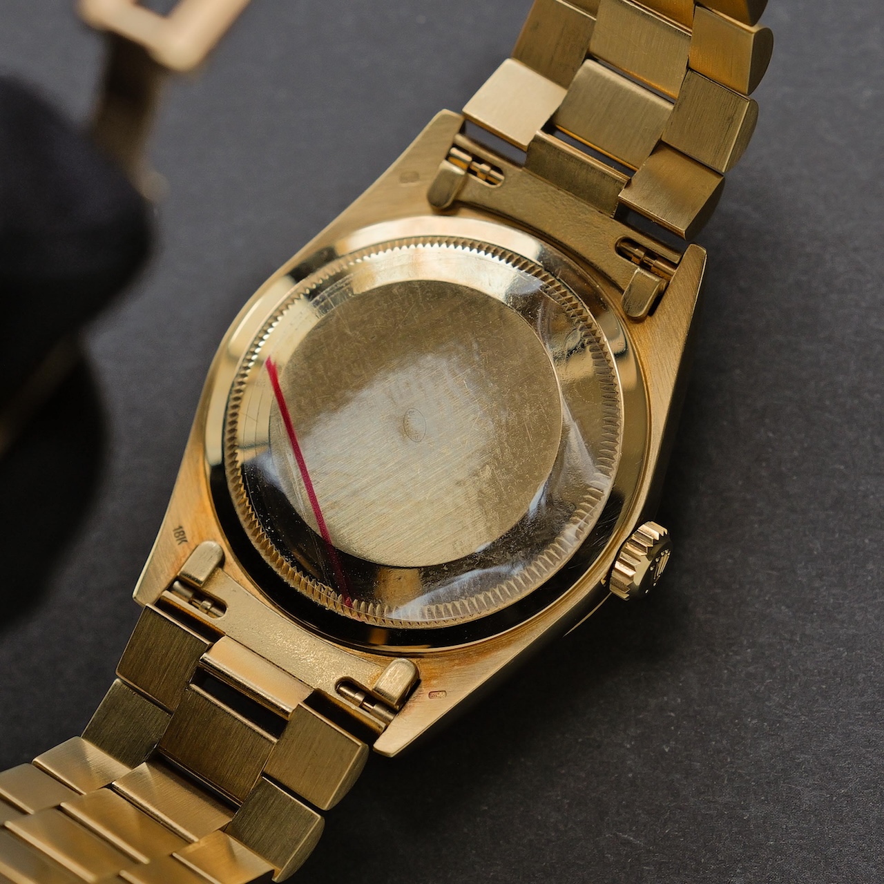 ロレックス/デイデイト18238/18KYG/オニキスダイヤル/日ロレOH保証書/ROLEX DAY-DATE Ref.18238 18KYG "ONYX" ROLEX OH SERVICE CARD 1993y - 画像 (9)