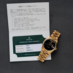 Alternative view of ロレックス/デイデイト18238/18KYG/オニキスダイヤル/日ロレOH保証書/ROLEX DAY-DATE Ref.18238 18KYG "ONYX" ROLEX OH SERVICE CARD 1993y