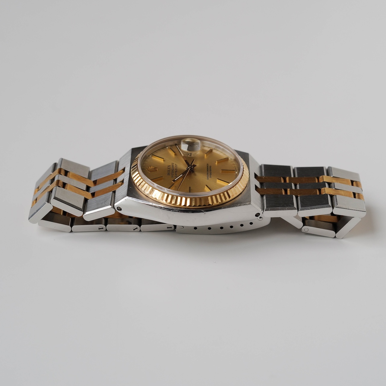 ロレックス/オイスタークォーツ/デイトジャスト/ノンポリッシュ/18Kイエローゴールド/裏蓋シール/ROLEX DATE JUST REF.17013 "OYSTER QUARTZ" Unpolished 18K Yellow Gold 1986-87y - 画像 (6)