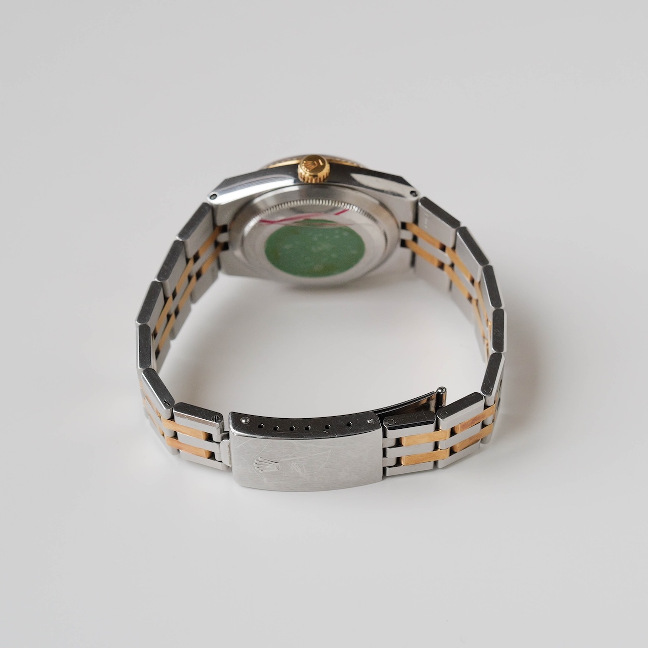 ロレックス/オイスタークォーツ/デイトジャスト/ノンポリッシュ/18Kイエローゴールド/裏蓋シール/ROLEX DATE JUST REF.17013 "OYSTER QUARTZ" Unpolished 18K Yellow Gold 1986-87y - 画像 (4)