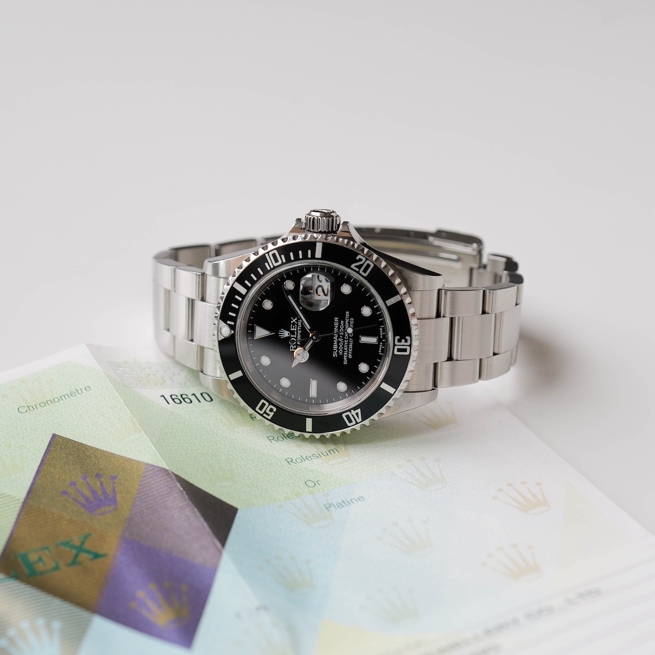 ロレックス/サブマリーナーデイト16610/F番/保証書・箱付き/ROLEX SUBMARINER DATE REF.16610 F Serial 2004 with Box and Paper - 画像 (4)