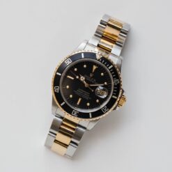 ロレックス/サブマリーナーデイト16803/R番/フジツボダイヤル/18Kイエローゴールド/ROLEX SUBMARINER DATE REF.16803 "Black Nipple Dial" 18KYG 1988y