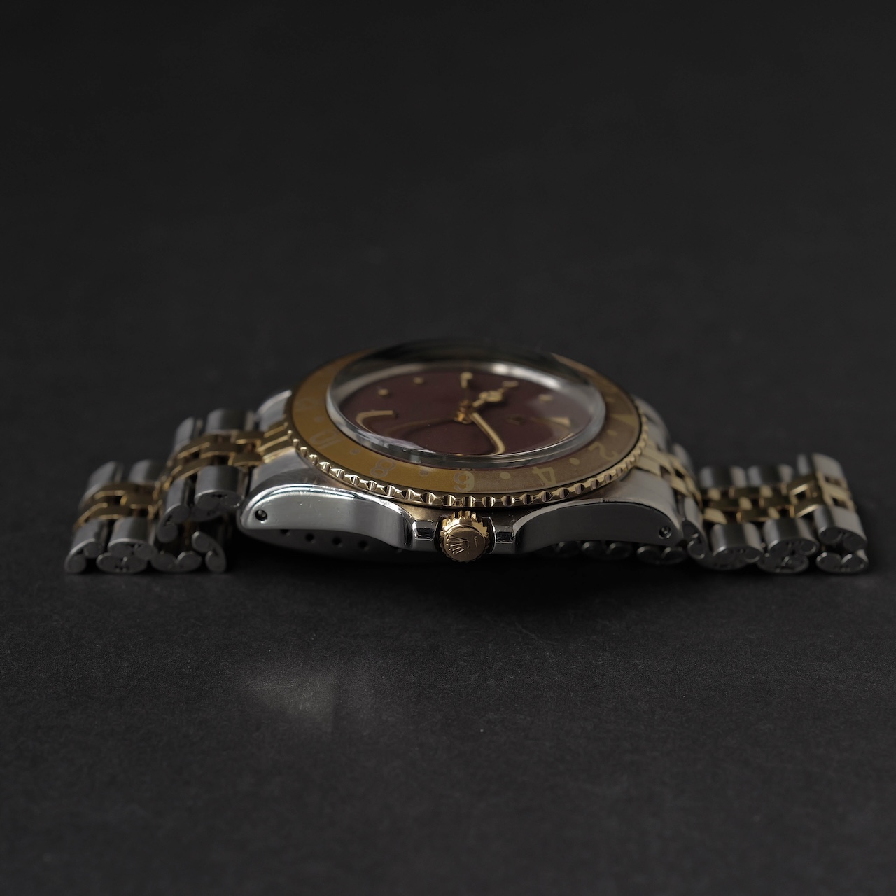 ロレックス/GMTマスター1675/3/茶つぼ/フジツボダイヤル/ゴーストベゼル/ROLEX GMT-MASTER 1675/3 "BROWN NIPPLE" GOHST BEZEL 18KYG 1972y - 画像 (6)