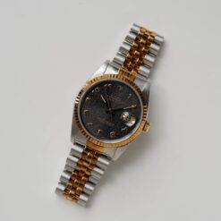 ロレックス/デイトジャスト16233/L番/グラファイトグレーコンピューターダイヤル/アラビアインデックス/18KYG/箱保証書つき/ROLEX DATE-JUST REF.16233 18KYG “GREY COMPUTER” with Paper and Box 1989y