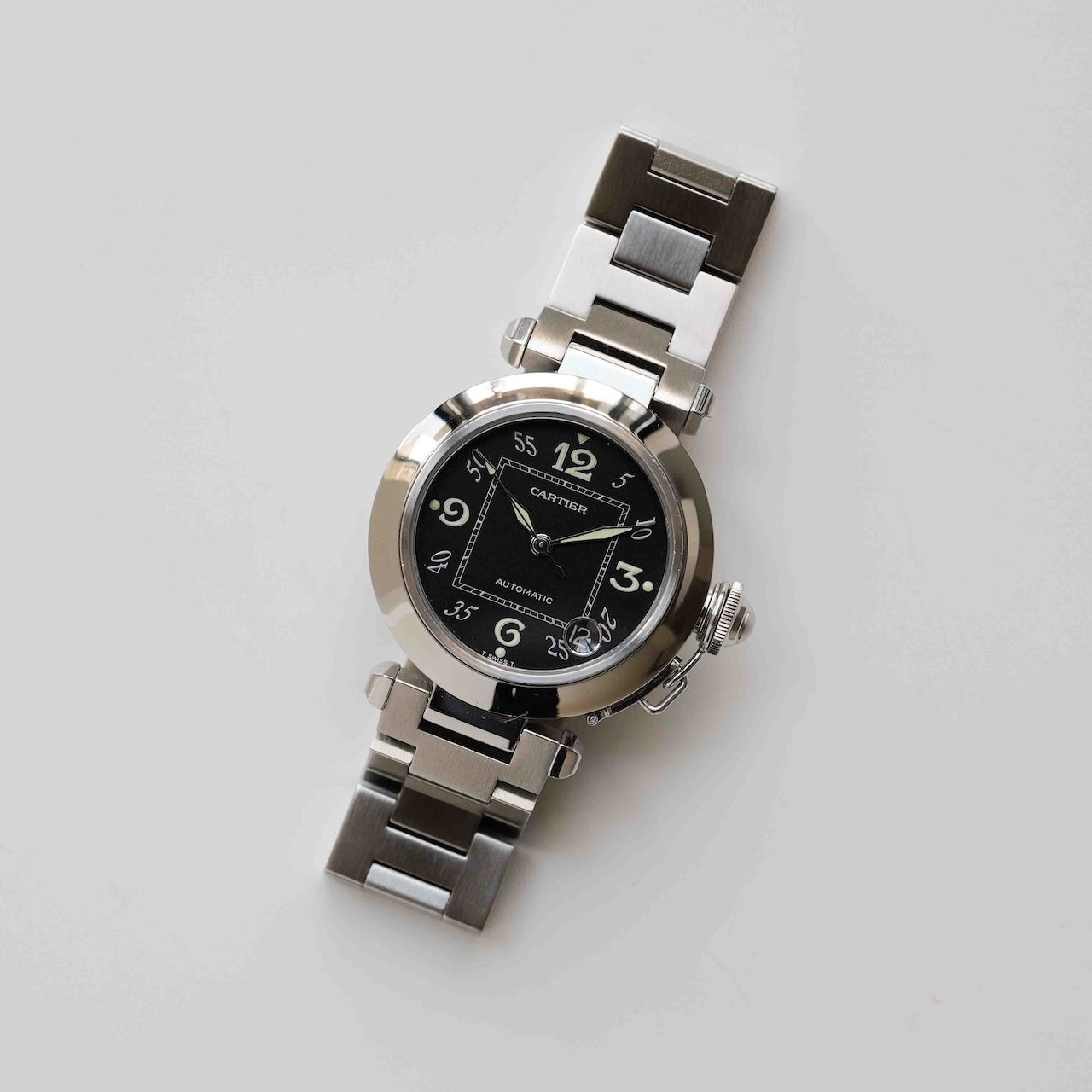 【ON HOLD】カルティエ/パシャC/2324/黒文字盤/保証書付フルセット/CARTIER PASHA C 35mm "BLACK DIAL"Ref.2324 1999y FULL SET